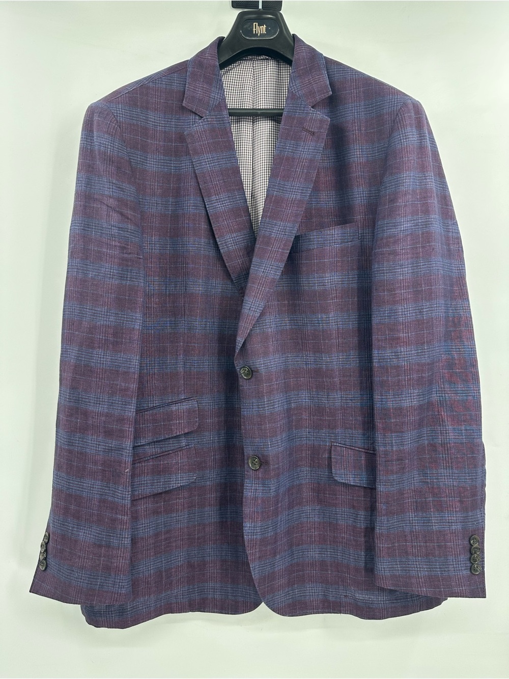 Flynt Men's Plaid Sport Coat - Purple & Blue Windowpane
